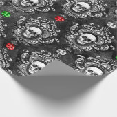 Feestelijk schedel inpakpapier (Hoek)