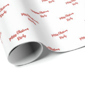 Feestelijk Script Aangepaste tekst Kerstmis Cadeaupapier (Rol Hoek)