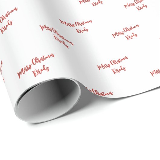 Feestelijk Script Aangepaste tekst Kerstmis Cadeaupapier (Rol Hoek)