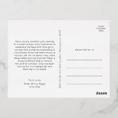 Feestelijk Script Foto Merry Christmas Gold Folie Feestdagen Briefkaart (Achterkant)