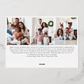 Feestelijk Script Negen-foto Merry Christmas Gold Folie Feestdagenkaart (Achterkant)