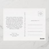 Feestelijk Script Vijf-foto Merry Christmas Gold Folie Feestdagen Briefkaart (Achterkant)