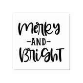 Feestelijk script Vrolijk en helder vakantie Rubberstempel (Afrduk)