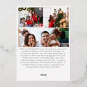 Feestelijk Script Zeven-foto Merry Christmas Gold Folie Feestdagenkaart (Achterkant)