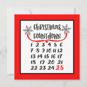 feestelijk sentiment toevoegen Kerstmis aftellen Feestdagenkaart (Voorkant)