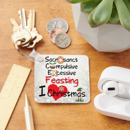 Feestelijk Smullen - Ik hou van Kerstmis Sleutelhanger (Bureau)