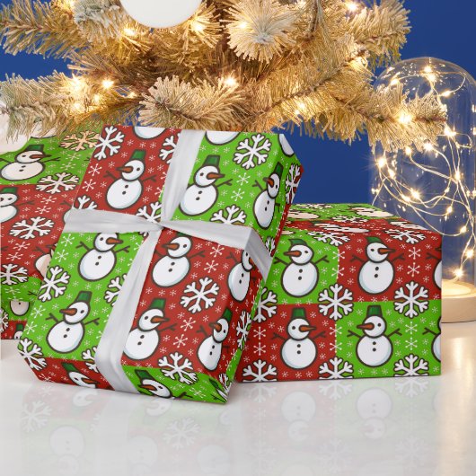 Feestelijk Sneeuwmannen Inpakpapier (Feestdagen)