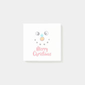 Feestelijk Sneeuwmannengezicht Vrolijk Kerstmis Post-it® Notes (Voorkant)