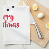 Feestelijk Sneeuwmannengezicht Vrolijk Kerstmis Theedoek (Quarter Fold)
