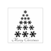 Feestelijk Sneeuwvlok Boom Script Vrolijk Kerstfee Rubberstempel (Afrduk)