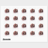 Feestelijk snoep Pepermunt fudge Christmas Vierkante Sticker (Vel)