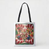 Feestelijk Snoep Wonderland Canvas tas - Medium (Voorkant)