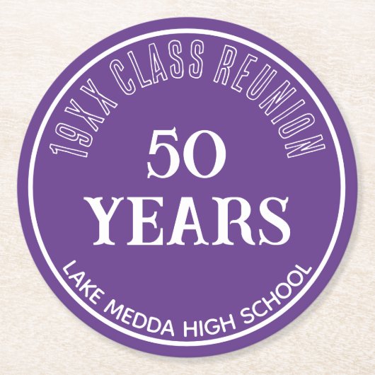 Feestelijk, Special 50th class reünie onderzetter (Voorkant)