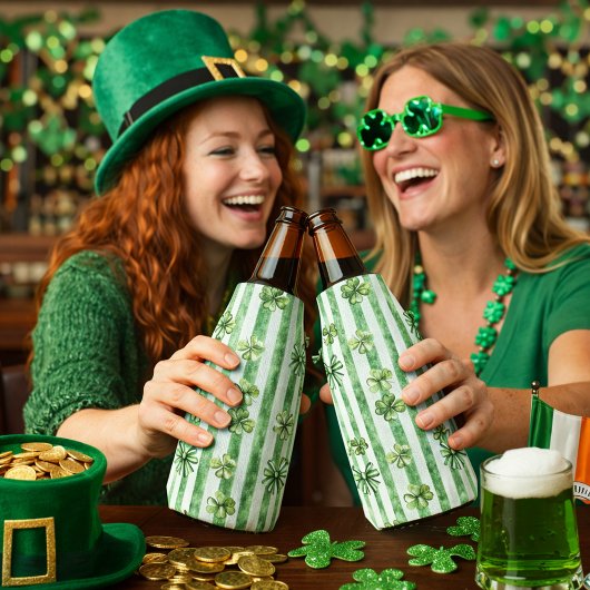 Feestelijk St. Patrick's Day-patroon Flesjeskoeler