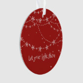 feestelijk | Stars | Laat uw licht schijnen Ornament (voorkant)