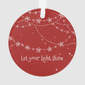 feestelijk | Stars | Laat uw licht schijnen Ornament (achterkant)
