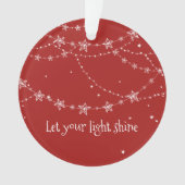 feestelijk | Stars | Laat uw licht schijnen Ornament (voorkant)