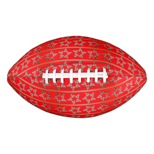Feestelijk sterren rood football (Voorkant)
