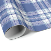 Feestelijk Stijlvol Licht Blauw & Wit Plakt Patroo Cadeaupapier (Rol Hoek)