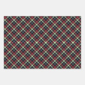 Feestelijk Stijlvol Multi Donker Kleur Plaid Patro Inpakpapier Vel (Voorkant 3)