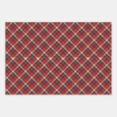 Feestelijk Stijlvol Multi Donker Kleur Plaid Patro Inpakpapier Vel (Voorkant 2)