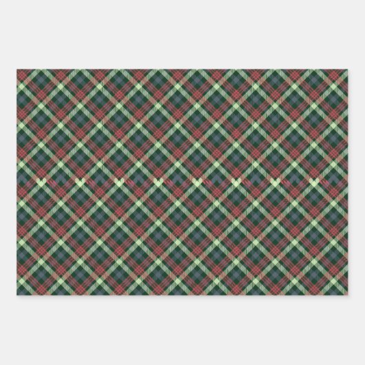 Feestelijk Stijlvol Multi Donker Kleur Plaid Patro Inpakpapier Vel (Voorkant)