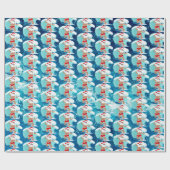 feestelijk surfen op het strand van Santa African  Cadeaupapier (Vlak)