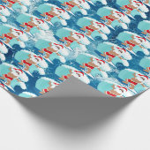 feestelijk surfen op het strand van Santa African  Cadeaupapier (Hoek)