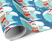 feestelijk surfen op het strand van Santa African  Cadeaupapier (Rol Hoek)