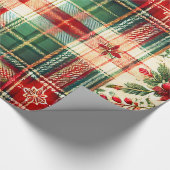 Feestelijk Tartan Christmas Wrapping Paper Cadeaupapier (Hoek)
