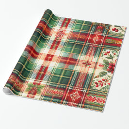 Feestelijk Tartan Christmas Wrapping Paper Cadeaupapier
