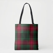 Feestelijk Tartan in Framboos en Groen Tote Bag (Voorkant)
