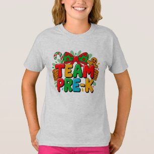 Feestelijk Team Pre-K Kerst T-Shirt