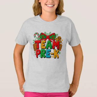 Feestelijk Team Pre-K Kerst T-Shirt 