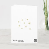 Feestelijk Tender Sneeuwvlokken Vrolijk Kerstscrip Feestdagen Kaart (Achterkant)