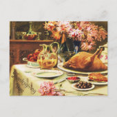 Feestelijk  traditioneel Thanksgiving diner Briefkaart (Voorkant)