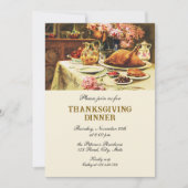 Feestelijk traditioneel Thanksgiving diner Kaart (Voorkant)