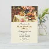 Feestelijk traditioneel Thanksgiving diner Kaart (Staand voorkant)