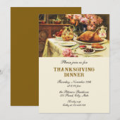Feestelijk traditioneel Thanksgiving diner Kaart (Voorkant / Achterkant)