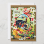 Feestelijk traditioneel Thanksgiving diner Kaart (Voorkant)