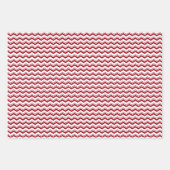Feestelijk Trendy Retro Rood Wit Kerstpatroon Inpakpapier Vel (Voorkant 3)