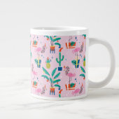 Feestelijk tropisch kerstpatroon grote koffiekop (Rechts)