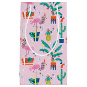 Feestelijk tropisch kerstpatroon klein cadeauzakje (Voorkant)