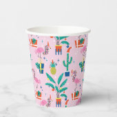 Feestelijk tropisch kerstpatroon papieren bekers (Links)