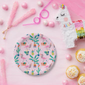 Feestelijk tropisch kerstpatroon papieren bordje (Feest)