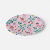 Feestelijk tropisch kerstpatroon papieren bordje (Gekanteld)