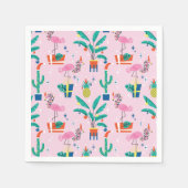 Feestelijk tropisch kerstpatroon servet (Voorkant)