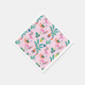 Feestelijk tropisch kerstpatroon servet (Hoek)