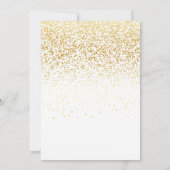 Feestelijk U Bent Uitgenodigd Gouden Confetti Ontv Kaart (Achterkant)