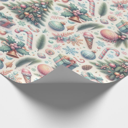 Feestelijk vakantieinpakpapier cadeaupapier (Hoek)